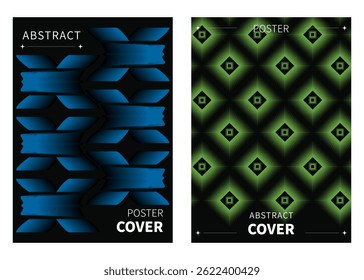 Tampa abstrata moderna e elegante com cartaz geométrico gradiente. Design ideal para mídias sociais, capas, banners, folhetos.