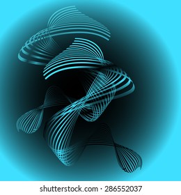Modern stylish abstract design background with curved wavy blue lines, web design, vector, eps 10
