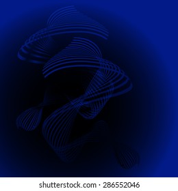 Modern stylish abstract design background with curved wavy blue lines, web design, vector, eps 10
