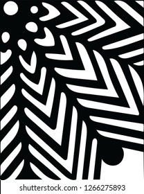 Modern stylish abstract feathers vector pattern decorative shape design for many creative ideas