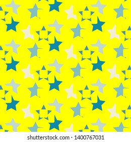 Modern stylish abstract geometric pattern with colorful bright strokes green stars on a dark background. Vector illustration for fabric, Wallpaper, textile, wrapping paper and more.