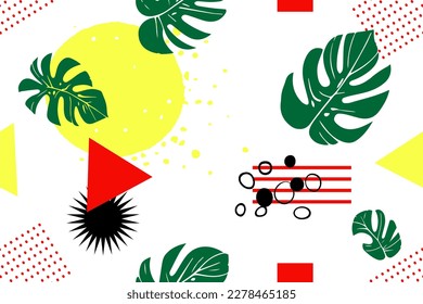 Modern and stylish abstract geometric shapes summer background