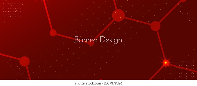 Moderno diseño abstracto rojo geométrico elegante patrón de banner fondo vector