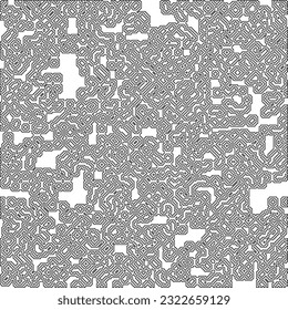  Modern stylish abstract texture. Geometric shapes from striped elements. Black and white pattern.
