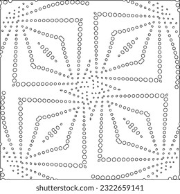  Modern stylish abstract texture. Geometric shapes from striped elements. Black and white pattern.
