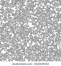  Modern stylish abstract texture. Geometric shapes from striped elements. Black and white pattern.
