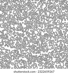  Modern stylish abstract texture. Geometric shapes from striped elements. Black and white pattern.

