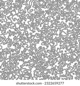  Modern stylish abstract texture. Geometric shapes from striped elements. Black and white pattern.
