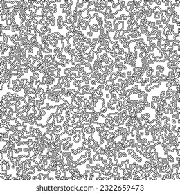  Modern stylish abstract texture. Geometric shapes from striped elements. Black and white pattern.
