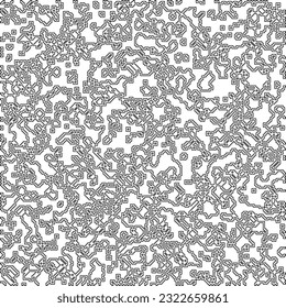  Modern stylish abstract texture. Geometric shapes from striped elements. Black and white pattern.
