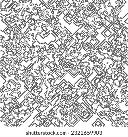 Modern stylish abstract texture. Geometric shapes from striped elements. Black and white pattern.
