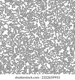  Modern stylish abstract texture. Geometric shapes from striped elements. Black and white pattern.
