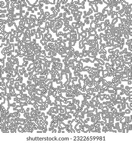  Modern stylish abstract texture. Geometric shapes from striped elements. Black and white pattern.
