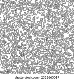  Modern stylish abstract texture. Geometric shapes from striped elements. Black and white pattern.
