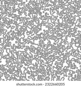  Modern stylish abstract texture. Geometric shapes from striped elements. Black and white pattern.
