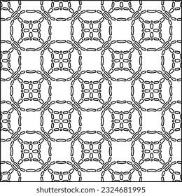  Modern stylish abstract texture. Geometric shapes from striped elements. Black and white pattern.
