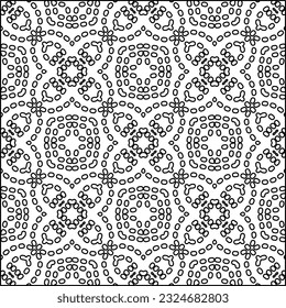  Modern stylish abstract texture. Geometric shapes from striped elements. Black and white pattern.