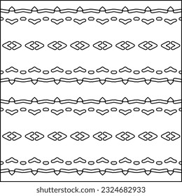  Modern stylish abstract texture. Geometric shapes from striped elements. Black and white pattern.