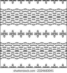  Modern stylish abstract texture. Geometric shapes from striped elements. Black and white pattern.