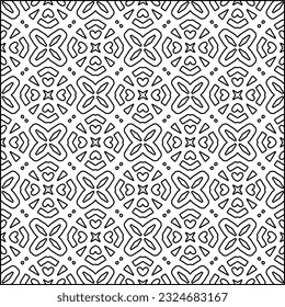  Modern stylish abstract texture. Geometric shapes from striped elements. Black and white pattern.
