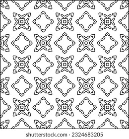  Modern stylish abstract texture. Geometric shapes from striped elements. Black and white pattern.