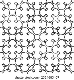  Modern stylish abstract texture. Geometric shapes from striped elements. Black and white pattern.