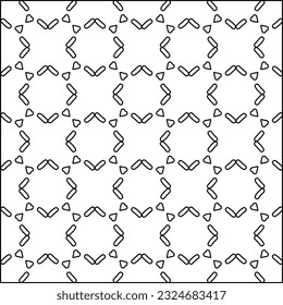  Modern stylish abstract texture. Geometric shapes from striped elements. Black and white pattern.