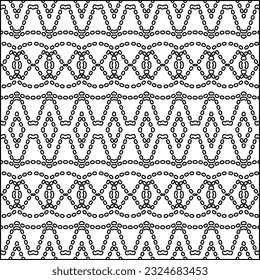  Modern stylish abstract texture. Geometric shapes from striped elements. Black and white pattern.