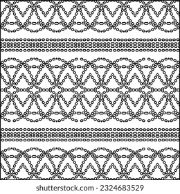  Modern stylish abstract texture. Geometric shapes from striped elements. Black and white pattern.