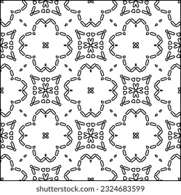  Modern stylish abstract texture. Geometric shapes from striped elements. Black and white pattern.