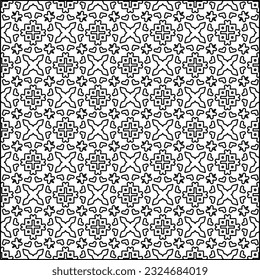  Modern stylish abstract texture. Geometric shapes from striped elements. Black and white pattern.