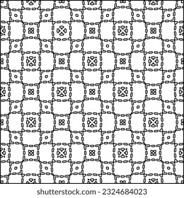  Modern stylish abstract texture. Geometric shapes from striped elements. Black and white pattern.