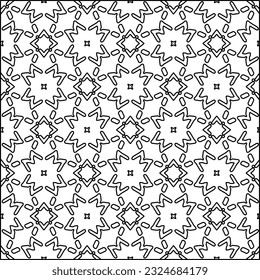  Modern stylish abstract texture. Geometric shapes from striped elements. Black and white pattern.