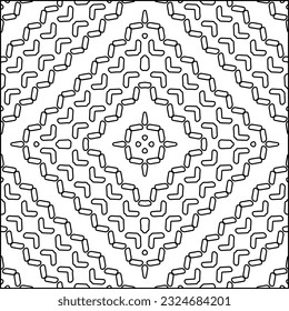  Moderne, stilvolle abstrakte Textur. Geometrische Formen aus gestreiften Elementen. Schwarz-Weiß-Muster.