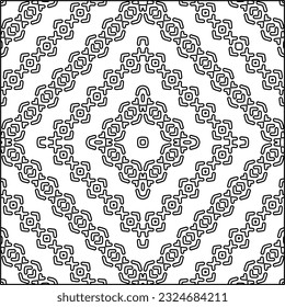  Modern stylish abstract texture. Geometric shapes from striped elements. Black and white pattern.