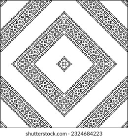  Modern stylish abstract texture. Geometric shapes from striped elements. Black and white pattern.