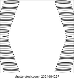  Modern stylish abstract texture. Geometric shapes from striped elements. Black and white pattern.