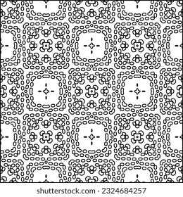  Modern stylish abstract texture. Geometric shapes from striped elements. Black and white pattern.