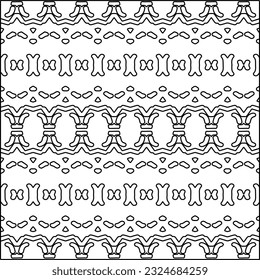  Modern stylish abstract texture. Geometric shapes from striped elements. Black and white pattern.