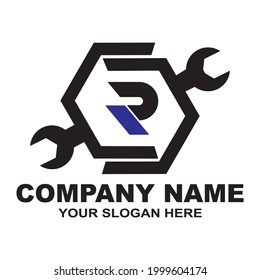 Modern and stylish alphabetical logo design in vector for setting, workshop, construction, home.