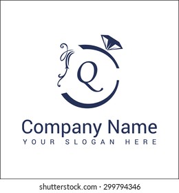 Modern and stylish alphabetical logo design of Q in vector. 