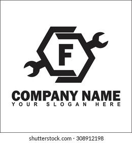 Modern and stylish alphabetical logo design in vector for setting, workshop, construction, home, etc.