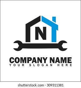 Modern and stylish alphabetical logo design in vector for repair, setting, workshop, construction, home, etc.