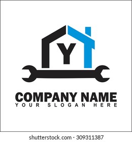 Modern and stylish alphabetical logo design in vector for repair, setting, workshop, construction, home, etc.