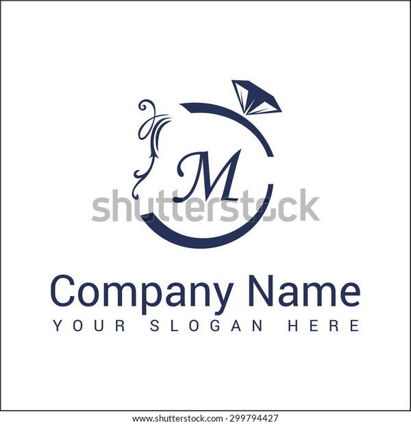 Modern Stylish Alphabetical Logo Design M Stock Vector Royalty Free 299794427