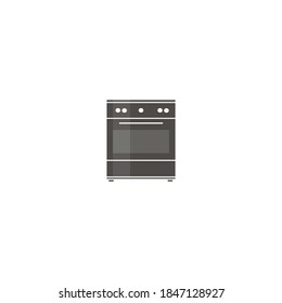 modern stylish black stove, created in flat design, minimalistic style, vector icon, design element