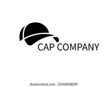 Modern and Stylish Black-Toned Cap Company Logo Design with Sleek, Professional Aesthetic for Brand Identity