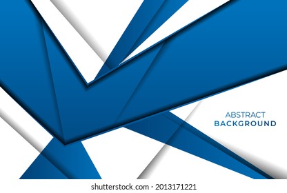 modern stylish blue overlap background banner design with paper effect