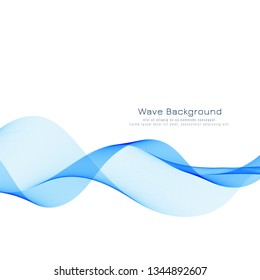 Modern stylish blue wave background