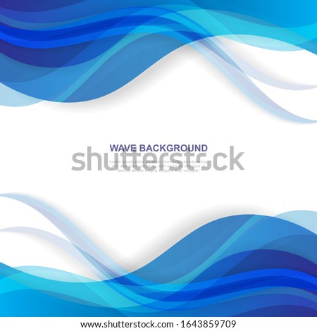 Modern stylish blue wave background design vector